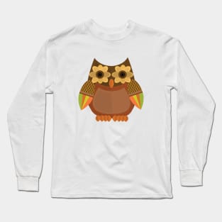 Harvest Owl - Brown Long Sleeve T-Shirt